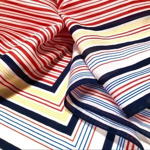 22” Square Silk Scarf in Mod Linear Patterns